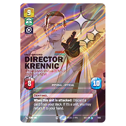 Director Krennic I Lose Nothing But Time card from the Star Wars Unlimited Set Secrets of Power