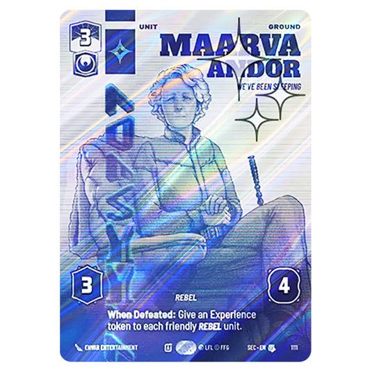 Maarva Andor We've Been Sleeping card from the Star Wars Unlimited Set Secrets of Power