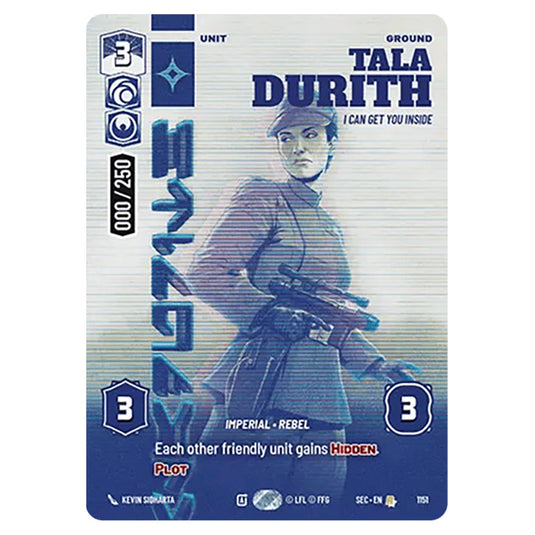 Tala Durith I Can Get You Inside card from the Star Wars Unlimited Set Secrets of Power