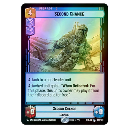 Second Chance 53/262 card from the Star Wars Unlimited set Shadows of the Galaxy