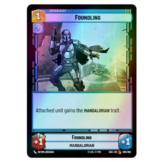 Foundling 69/262 card from the Star Wars Unlimited set Shadows of the Galaxy