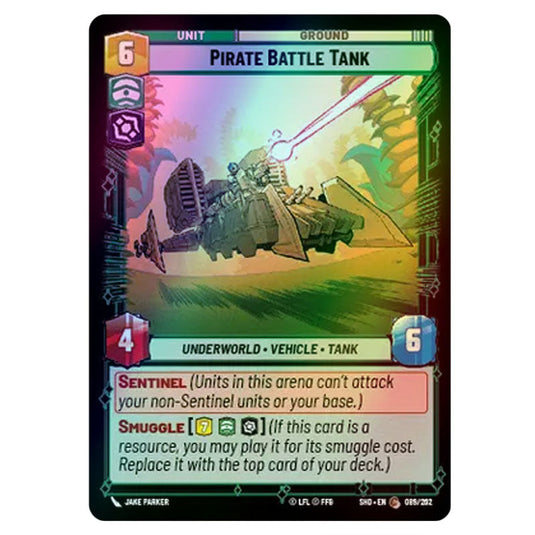 Pirate Battle Tank 89/262 card from the Star Wars Unlimited set Shadows of the Galaxy