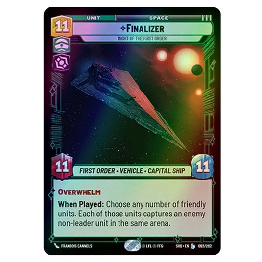 Finalizer 92/262 card from the Star Wars Unlimited set Shadows of the Galaxy