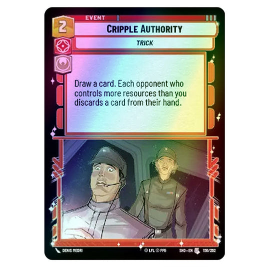 Cripple Authority 156/262 card from the Star Wars Unlimited set Shadows of the Galaxy