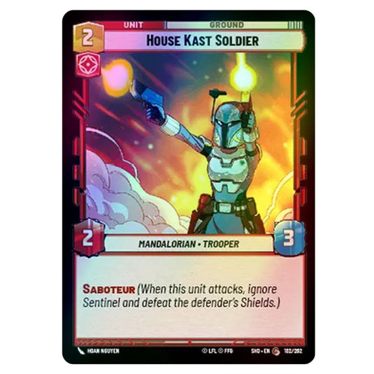 House Kast Soldier 162/262 card from the Star Wars Unlimited set Shadows of the Galaxy