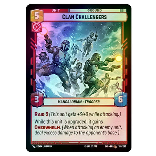 Clan Challengers 169/262 card from the Star Wars Unlimited set Shadows of the Galaxy