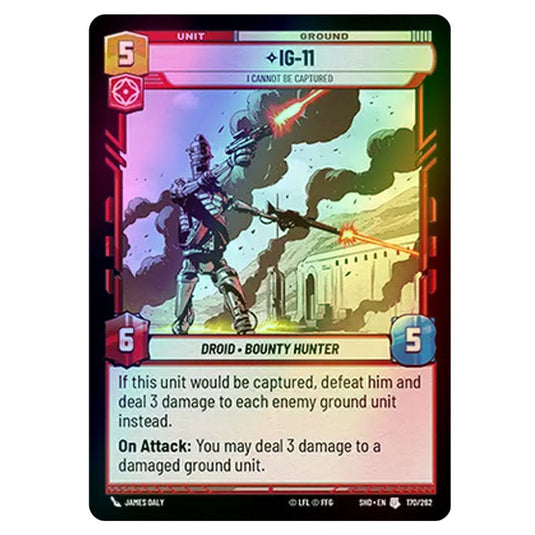 IG-11 170/262 card from the Star Wars Unlimited set Shadows of the Galaxy