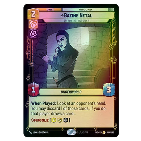 Bazine Netal 184/262 card from the Star Wars Unlimited set Shadows of the Galaxy