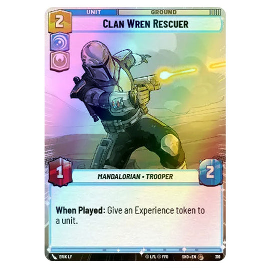 Clan Wren Rescuer 316 card from the Star Wars Unlimited set Shadows of the Galaxy