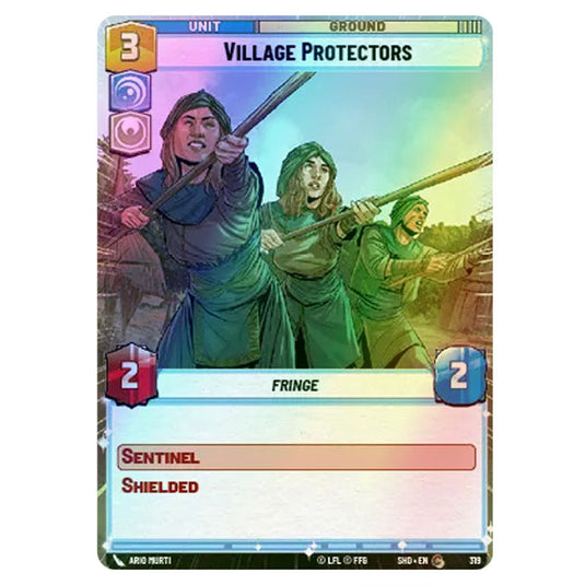 Village Protectors 319 card from the Star Wars Unlimited set Shadows of the Galaxy