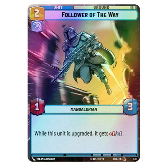 Follower of The Way 331 card from the Star Wars Unlimited set Shadows of the Galaxy