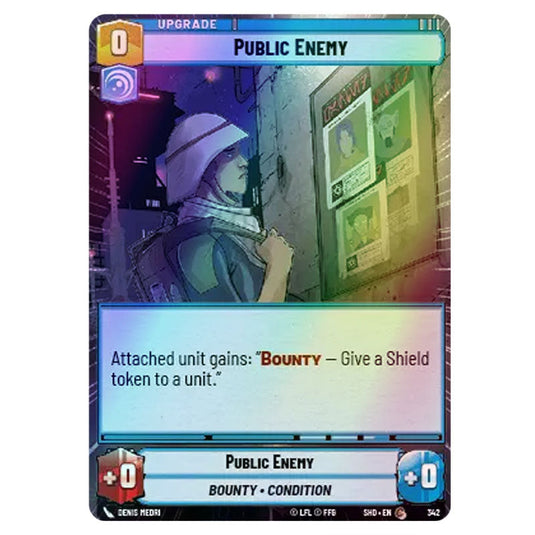 Public Enemy 342 card from the Star Wars Unlimited set Shadows of the Galaxy