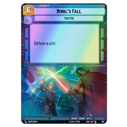 Rival’s Fall 352 card from the Star Wars Unlimited set Shadows of the Galaxy