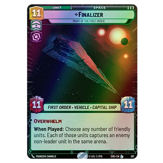 Finalizer 361 card from the Star Wars Unlimited set Shadows of the Galaxy