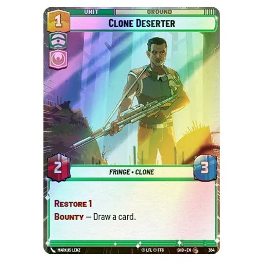 Clone Deserter 364 card from the Star Wars Unlimited set Shadows of the Galaxy