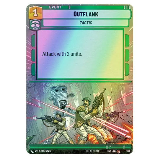 Outflank 397 card from the Star Wars Unlimited set Shadows of the Galaxy