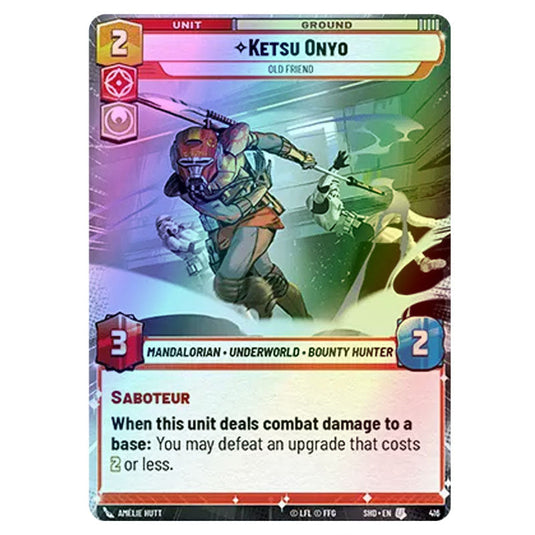 Ketsu Onyo 416 card from the Star Wars Unlimited set Shadows of the Galaxy