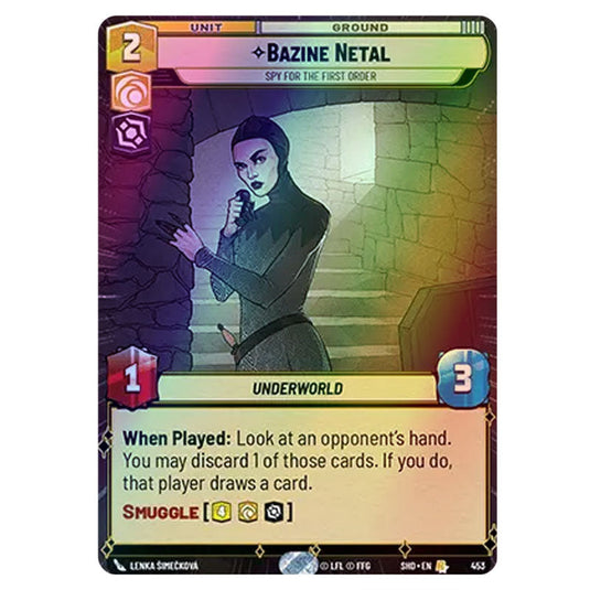 Bazine Netal 453 card from the Star Wars Unlimited set Shadows of the Galaxy