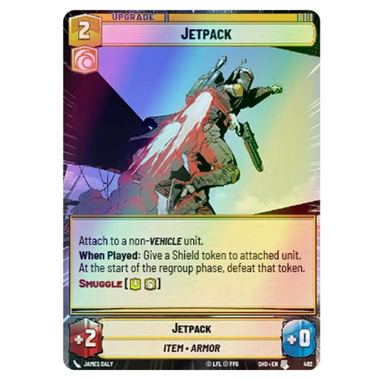 Jetpack 492 card from the Star Wars Unlimited set Shadows of the Galaxy