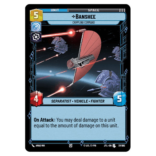 Banshee Crippling Command Uncommon card from the Star Wars Unlimited set Jump to Lightspeed
