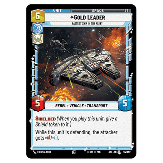 Gold Leader Fastest Ship in the Fleet Uncommon card from the Star Wars Unlimited set Jump to Lightspeed