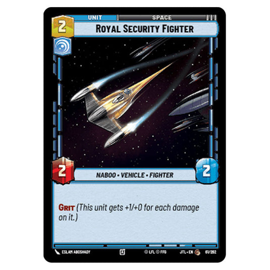 Royal Security Fighter Common card from the Star Wars Unlimited set Jump to Lightspeed