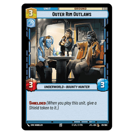 Outer Rim Outlaws Common card from the Star Wars Unlimited set Jump to Lightspeed