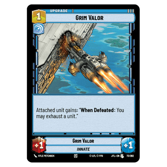 Grim Valor Uncommon card from the Star Wars Unlimited set Jump to Lightspeed