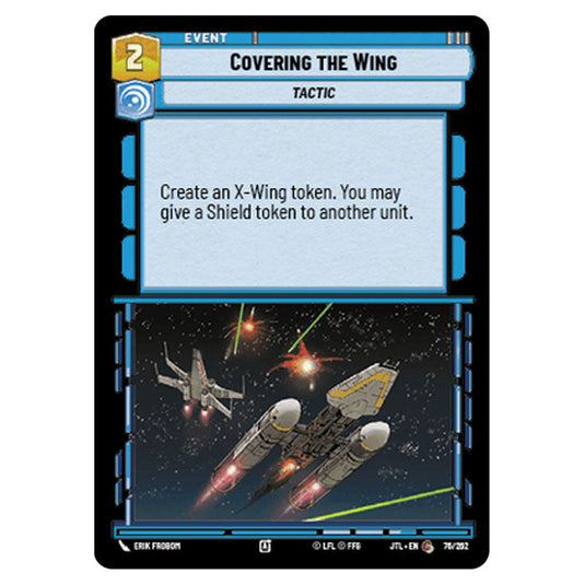 Covering the Wing Common card from the Star Wars Unlimited set Jump to Lightspeed