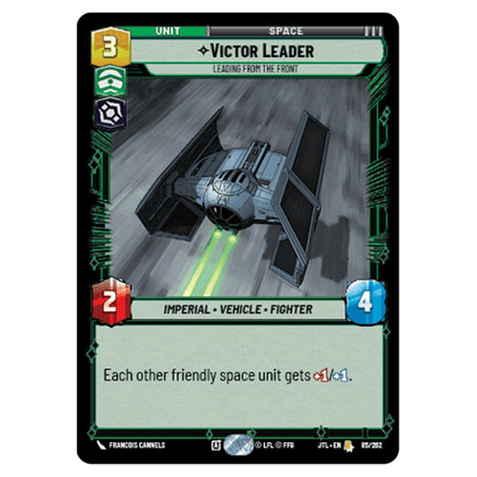 Victor Leader Leading from the Front Rare card from the Star Wars Unlimited set Jump to Lightspeed