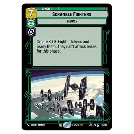 Scramble Fighters Legendary card from the Star Wars Unlimited set Jump to Lightspeed