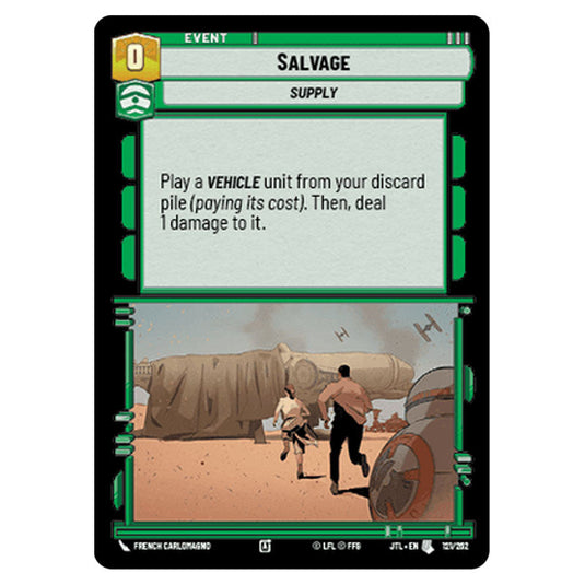 Salvage Uncommon card from the Star Wars Unlimited set Jump to Lightspeed