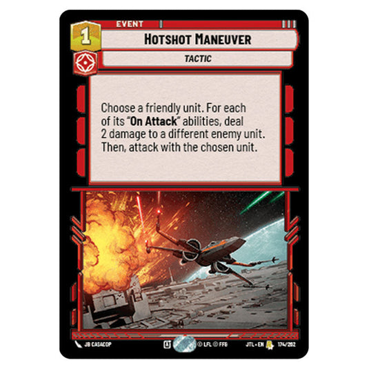 Hotshot Maneuver Rare card from the Star Wars Unlimited set Jump to Lightspeed