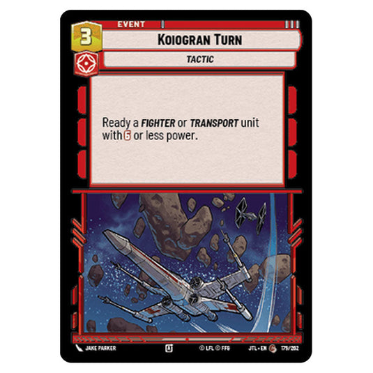 Koiogran Turn Common card from the Star Wars Unlimited set Jump to Lightspeed