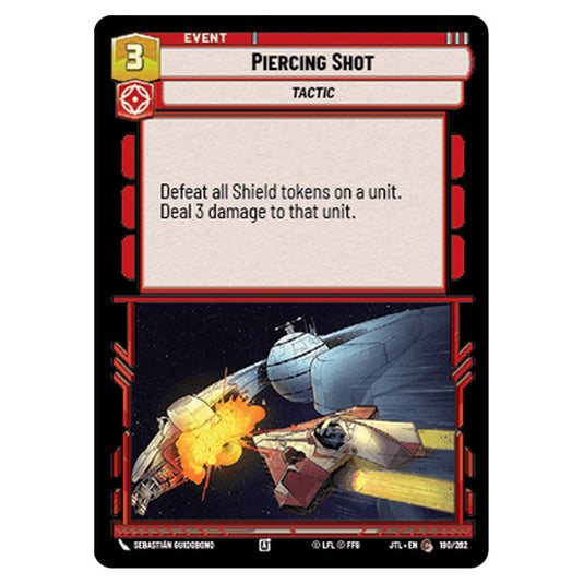 Piercing Shot Common card from the Star Wars Unlimited set Jump to Lightspeed