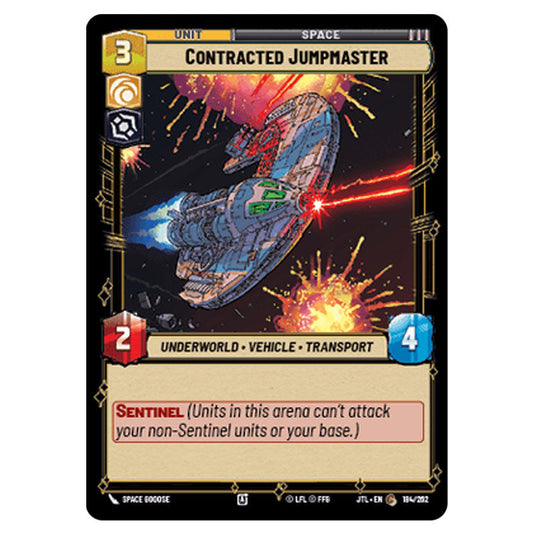 Contracted Jumpmaster Common card from the Star Wars Unlimited set Jump to Lightspeed