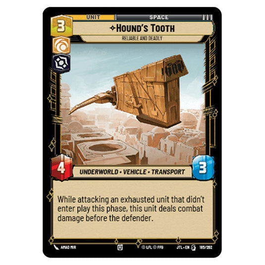 Hound's Tooth Reliable and Deadly Special card from the Star Wars Unlimited set Jump to Lightspeed