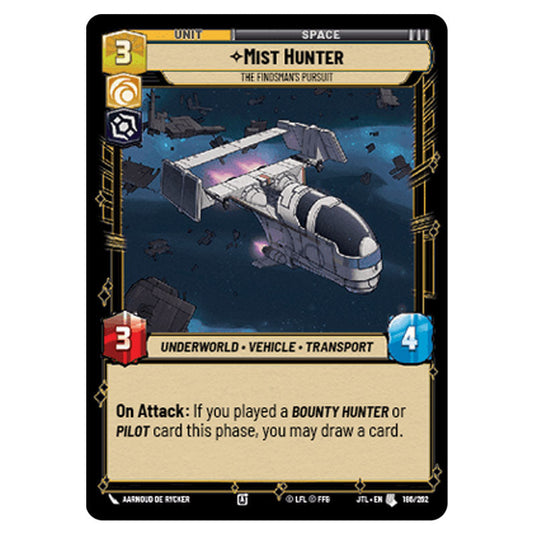 Mist Hunter The Findsman's Pursuit Uncommon card from the Star Wars Unlimited set Jump to Lightspeed