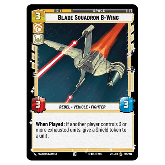 Blade Squadron B-Wing Common card from the Star Wars Unlimited set Jump to Lightspeed