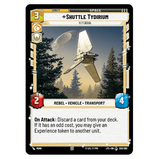 Shuttle Tydirium Fly Casual Special card from the Star Wars Unlimited set Jump to Lightspeed