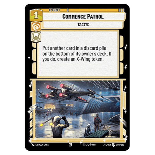 Commence Patrol Uncommon card from the Star Wars Unlimited set Jump to Lightspeed