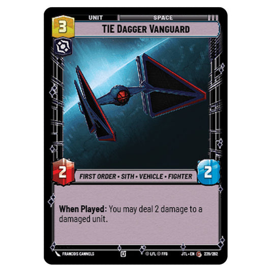 TIE Dagger Vanguard Common card from the Star Wars Unlimited set Jump to Lightspeed