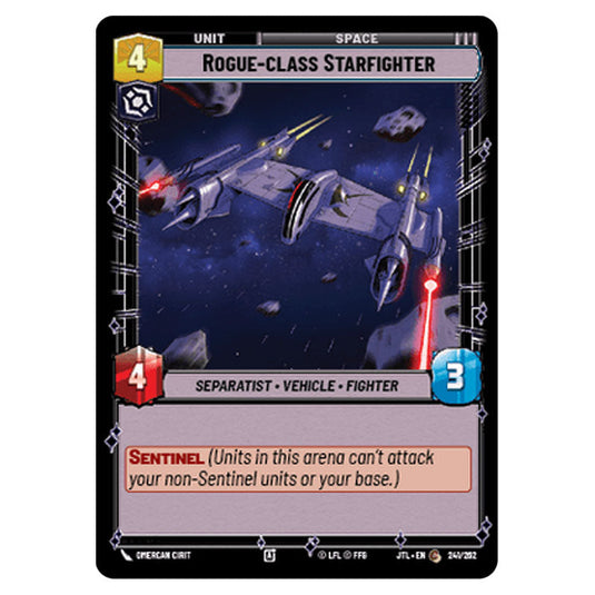 Rogue-class Starfighter Common card from the Star Wars Unlimited set Jump to Lightspeed