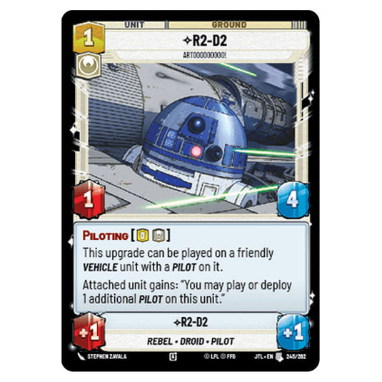 R2-D2 Artooooooooo! Uncommon card from the Star Wars Unlimited set Jump to Lightspeed