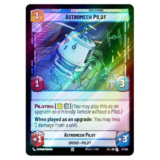 Astromech Pilot Uncommon card from the Star Wars Unlimited set Jump to Lightspeed