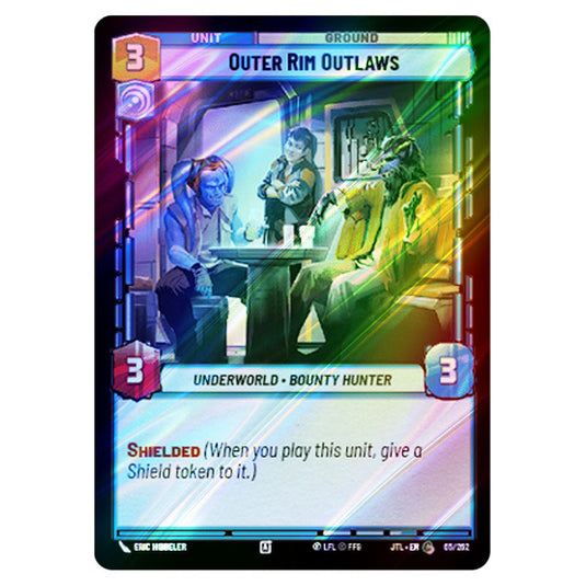 Outer Rim Outlaws Common card from the Star Wars Unlimited set Jump to Lightspeed
