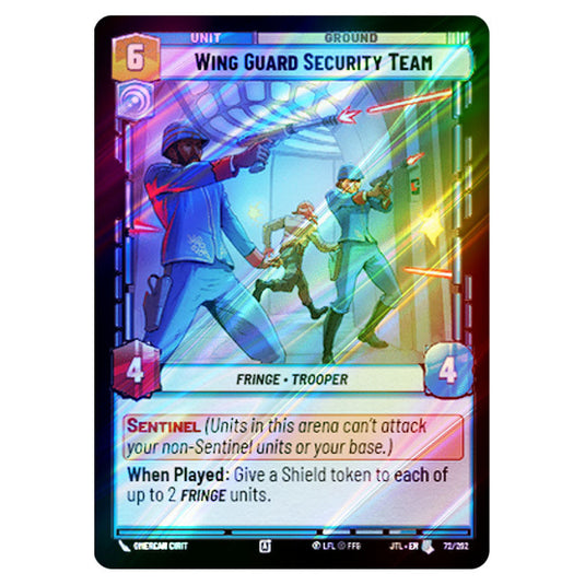 Wing Guard Security Team Uncommon card from the Star Wars Unlimited set Jump to Lightspeed