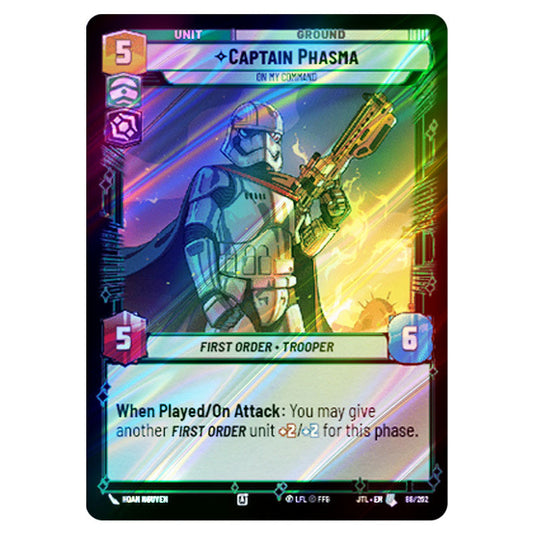 Captain Phasma On My Command Uncommon card from the Star Wars Unlimited set Jump to Lightspeed