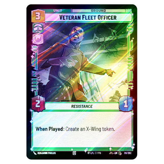 Veteran Fleet Officer Common card from the Star Wars Unlimited set Jump to Lightspeed