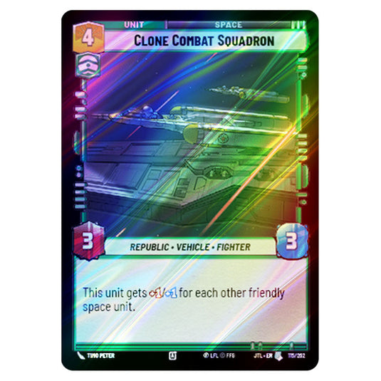 Clone Combat Squadron Uncommon card from the Star Wars Unlimited set Jump to Lightspeed